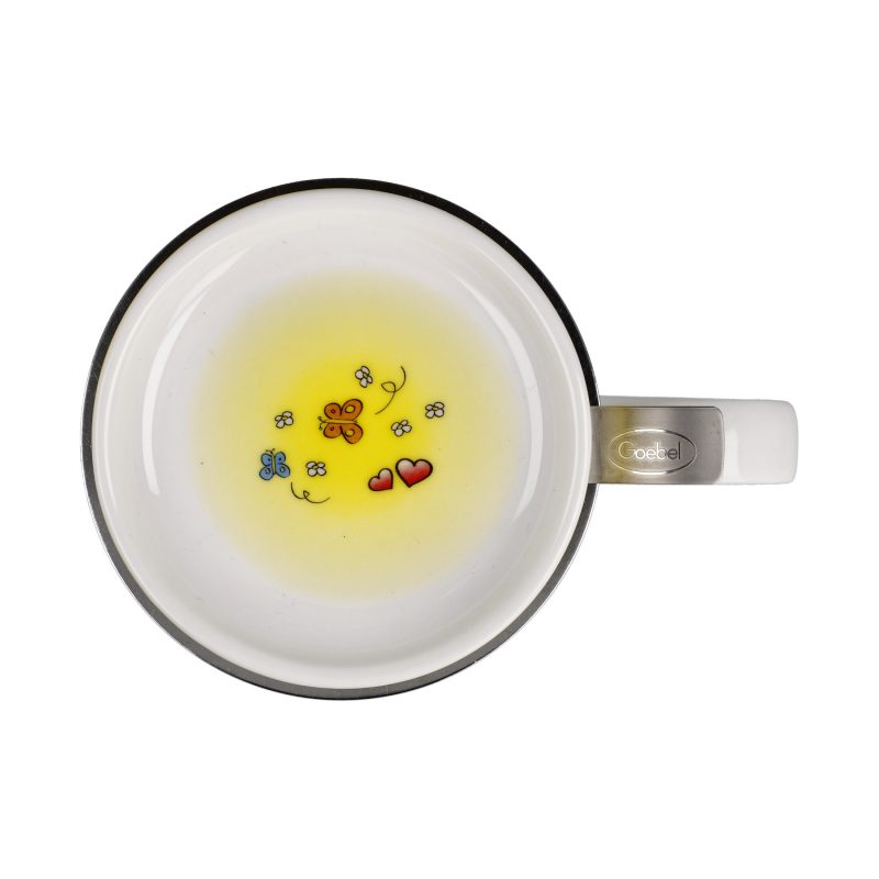 Tea cup with lid and strainer The Little Yogi - "Eat Chill Love" - Image 3