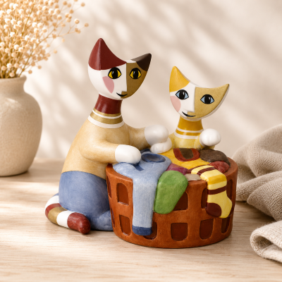 Piccoli aiutanti Rosina Wachtmeister Porzellankatze „Piccoli aiutanti“ – Bild 1