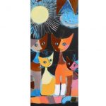 Rosina Wachtmeister Lesezeichen "Bunte Katzen"