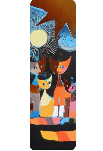 Lesezeichen-Bunte-Katzen_600x600 Rosina Wachtmeister Lesezeichen "Bunte Katzen" – Bild 1