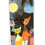 Rosina Wachtmeister Lesezeichen "Bunte Katzen"