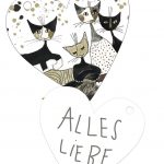 Rosina Wachtmeister Geschenkanhänger Cats, Sepia"