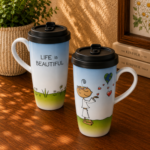 Trinkbecher Der kleine Yogi "Life is Beautiful"