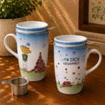 Teetasse mit Deckel und Sieb Der kleine Yogi Für Dich gesammelt