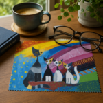 Rosina Wachtmeister Brillenputztuch "Under the rainbow" aus Mikrofaser