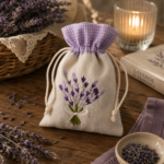 Leinensack Lavendel Romantik befüllt