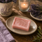 Ovis-Schafmilch Seife Eckig-Rose 8,5 x 6 cm 100g