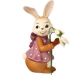 Ostern Dekofigur, Porzellan, 12 cm, Weiß