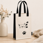Geschenktasche "Katzenbande" Beige