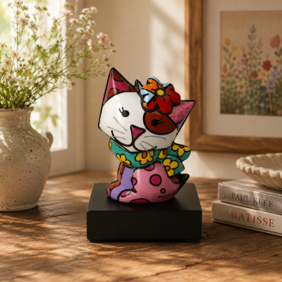 Katze Figur Romero Britto Flowing – Bild 1