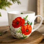 Teetasse Mohnblumen