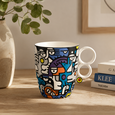 Casual Conversation Billy The Artist Künstlertasse Teetasse Kaffeetasse 400ml – Bild 1