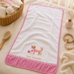 Rosina Wachtmeister Handtuch „Club der Minis“ – 50 × 100 cm Rosa