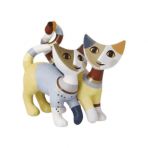 Porzellankatzenpaar Mini "Luca e Sofia"